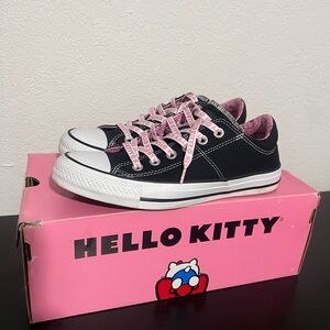 Hello Kitty x Converse Black & Pink hello kitty laces low shoes sneakers (7.5W)